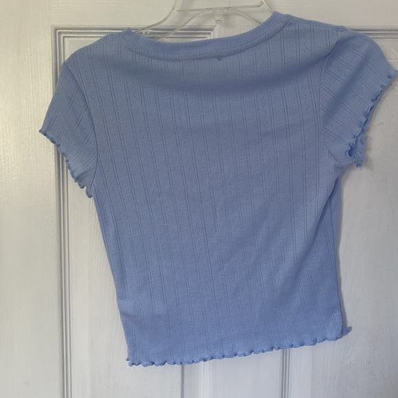 Blue Soft Ruffled Top - Picture 3 of 3